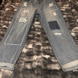 YMI patchwork boyfriend jeans